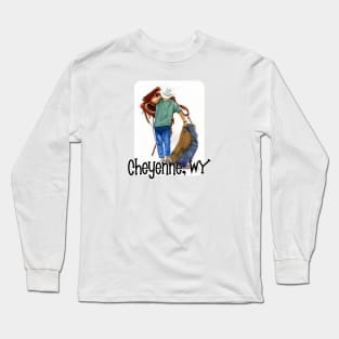 Rodeo In Cheyenne, Wyoming Long Sleeve T-Shirt